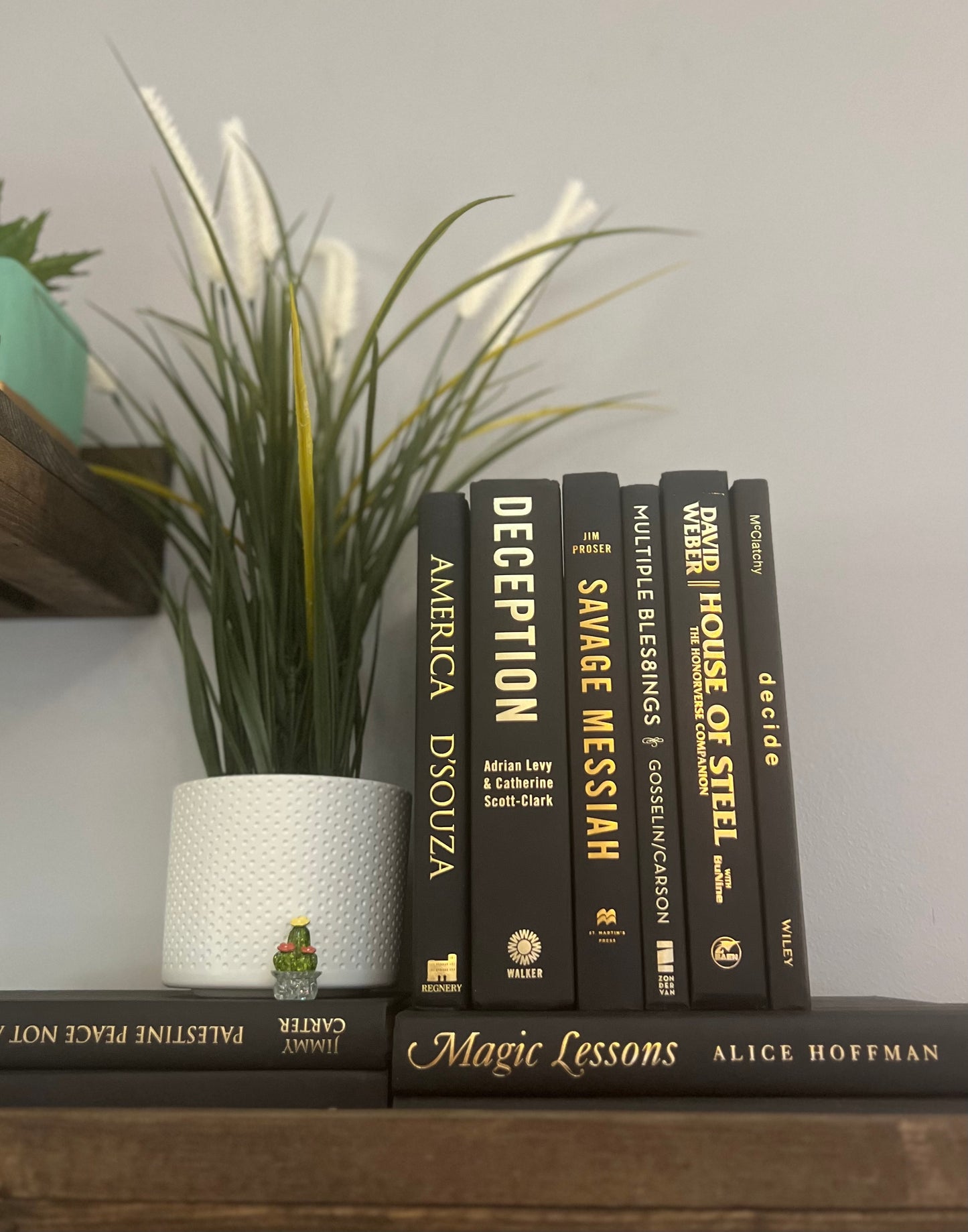 Stack of 6 decorative books
