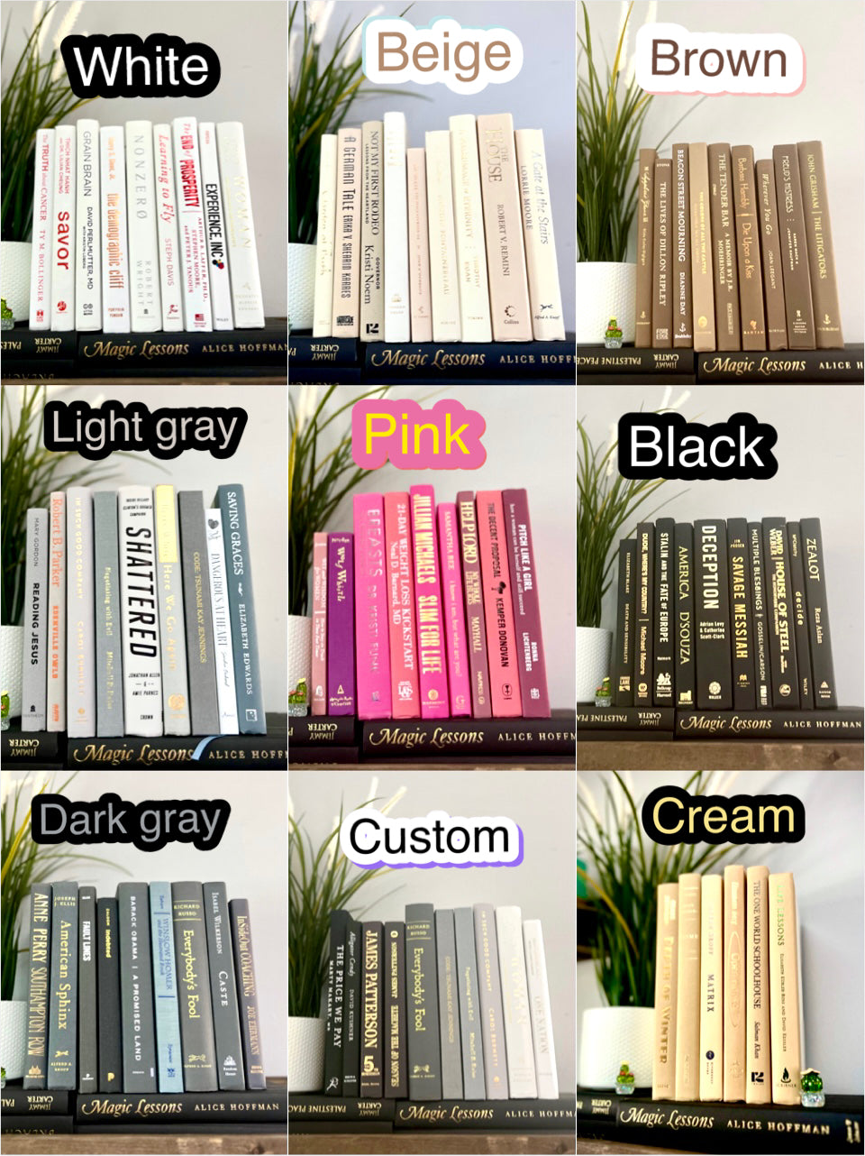 Stack of 6 decorative books