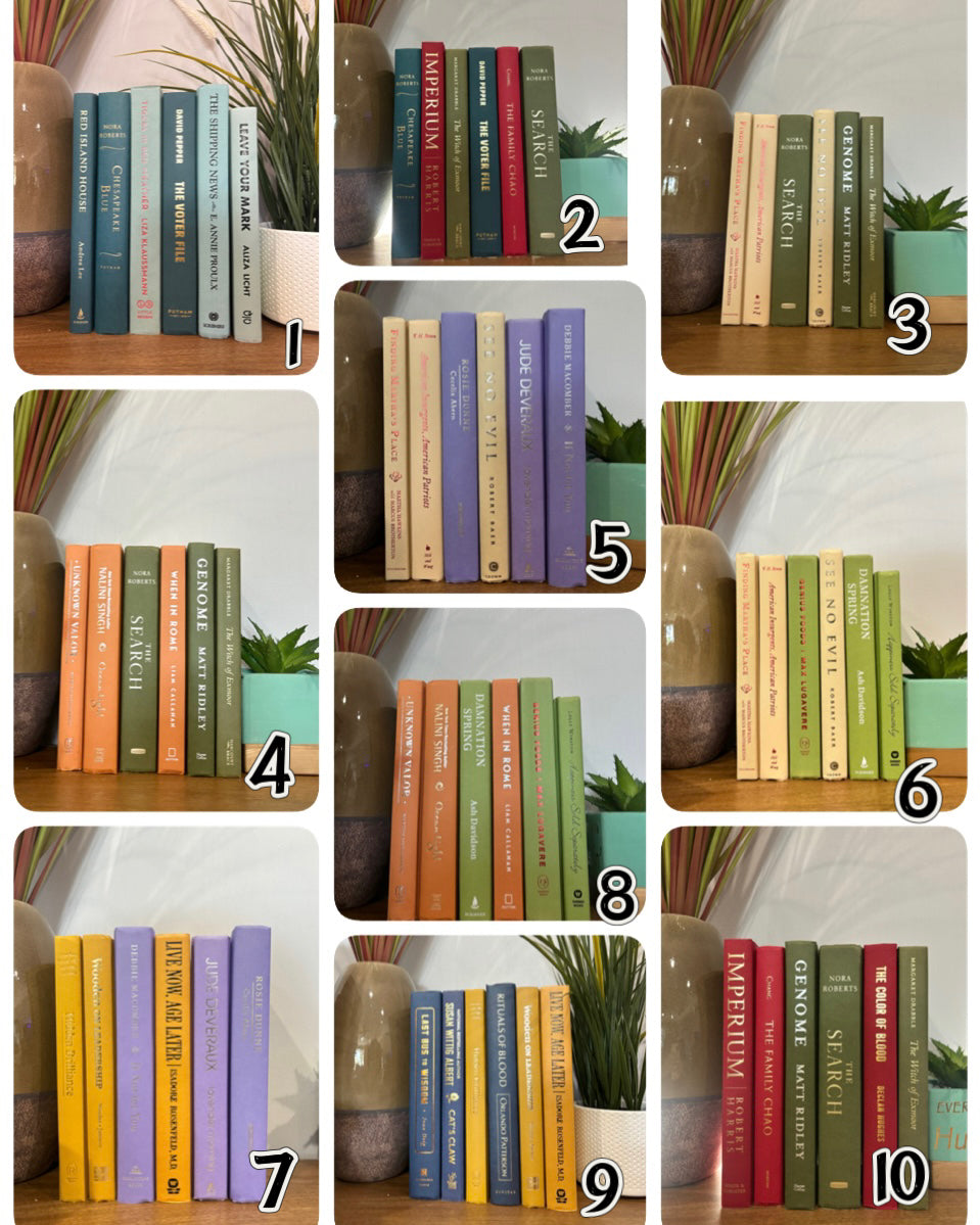 Stack of 6 decorative books