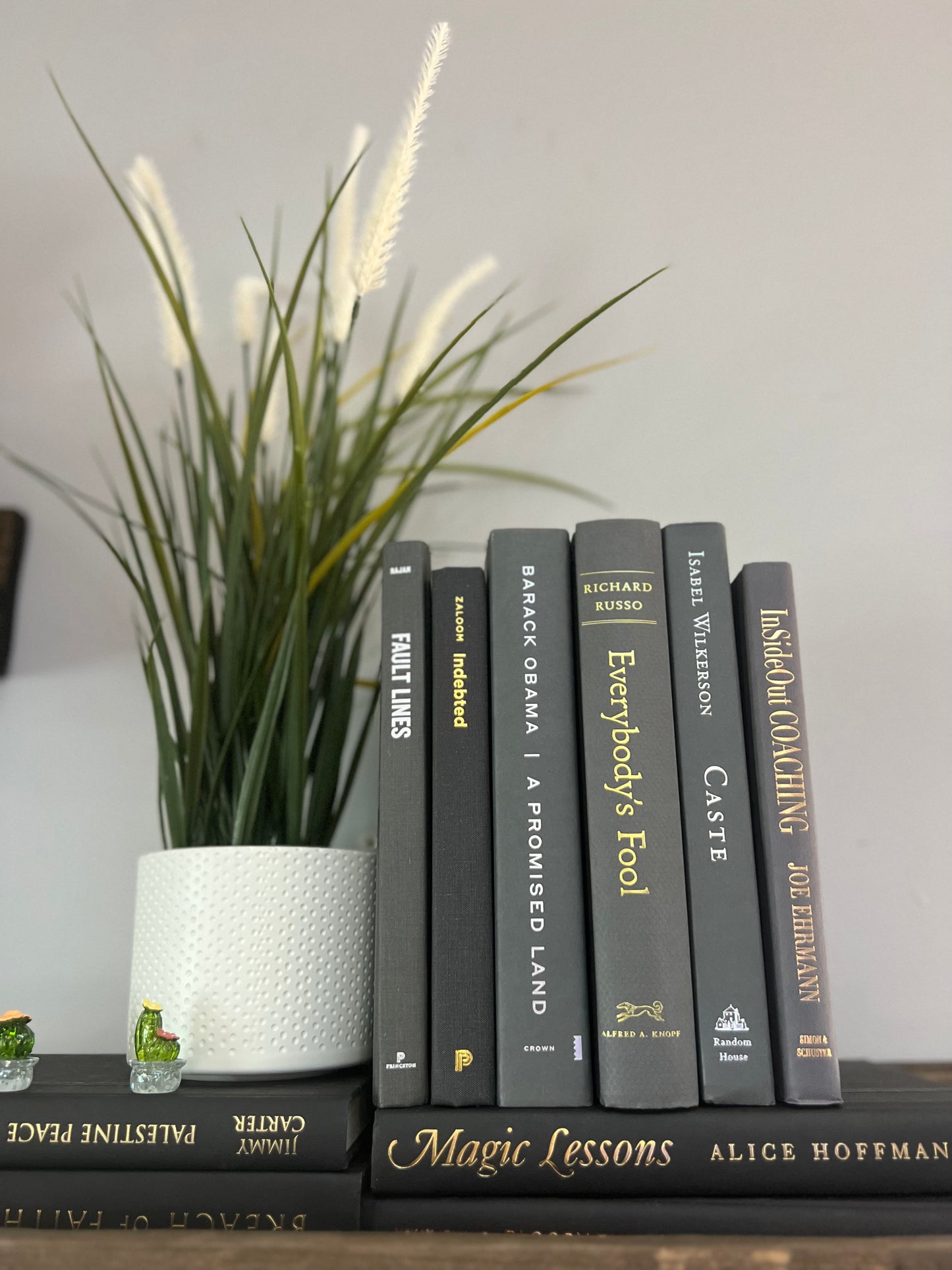 Stack of 6 decorative books